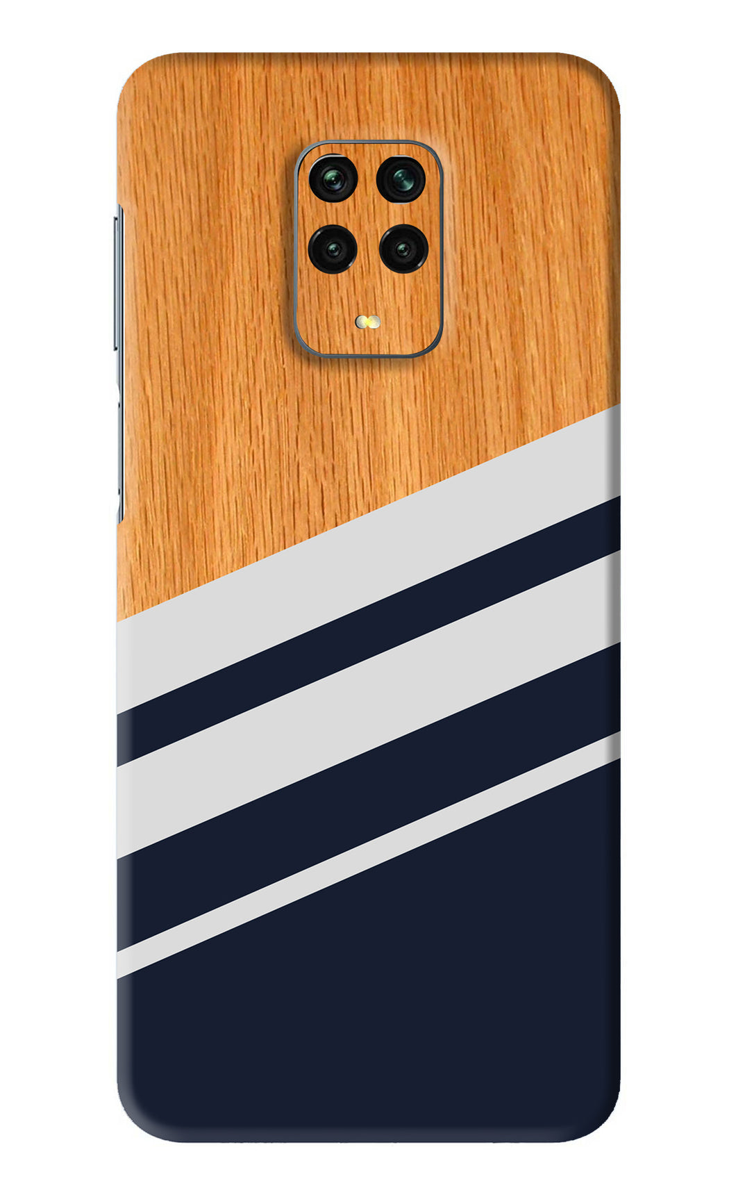 Black And White Wooden Xiaomi Redmi Note 9 Pro Back Skin Wrap