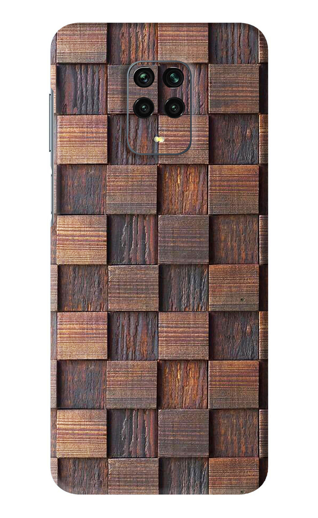 Wooden Cube Design Xiaomi Redmi Note 9 Pro Max Back Skin Wrap