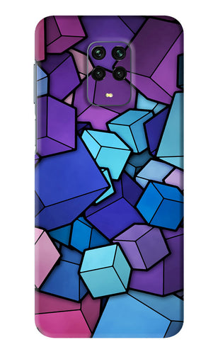 Cubic Abstract Xiaomi Redmi Note 9 Pro Max Back Skin Wrap
