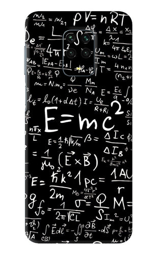 Physics Albert Einstein Formula Xiaomi Redmi Note 9 Pro Max Back Skin Wrap