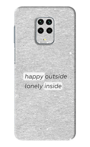 Happy Outside Lonely Inside Xiaomi Redmi Note 9 Pro Max Back Skin Wrap