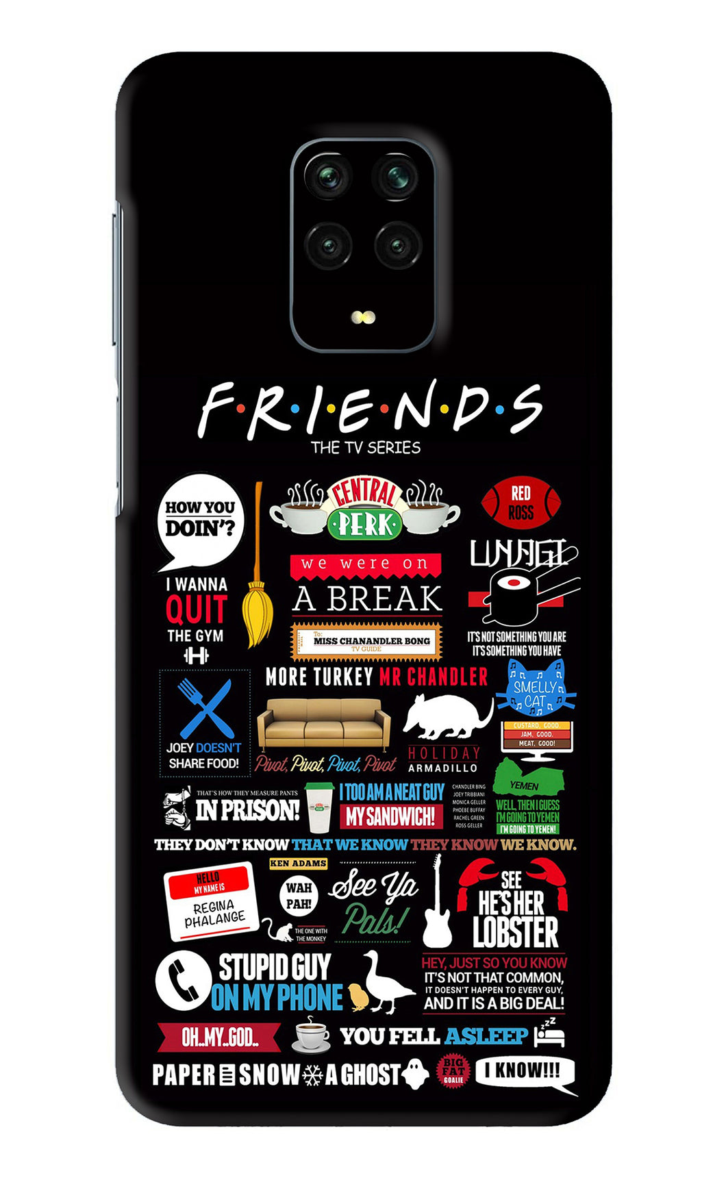 FRIENDS Xiaomi Redmi Note 9 Pro Max Back Skin Wrap