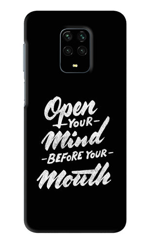 Open Your Mind Before Your Mouth Xiaomi Redmi Note 9 Pro Max Back Skin Wrap