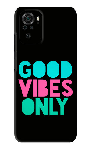 Quote Good Vibes Only Xiaomi Redmi Note 10 Back Skin Wrap