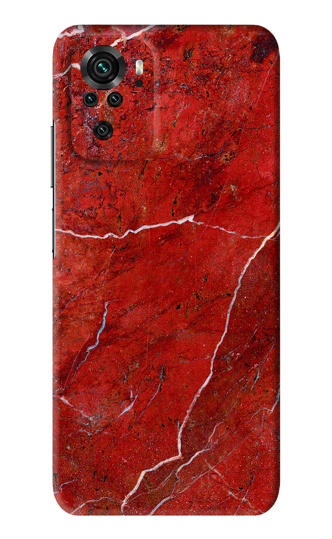 Red Marble Design Xiaomi Redmi Note 10 Back Skin Wrap