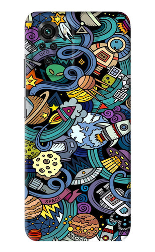 Space Abstract Xiaomi Redmi Note 10 Back Skin Wrap