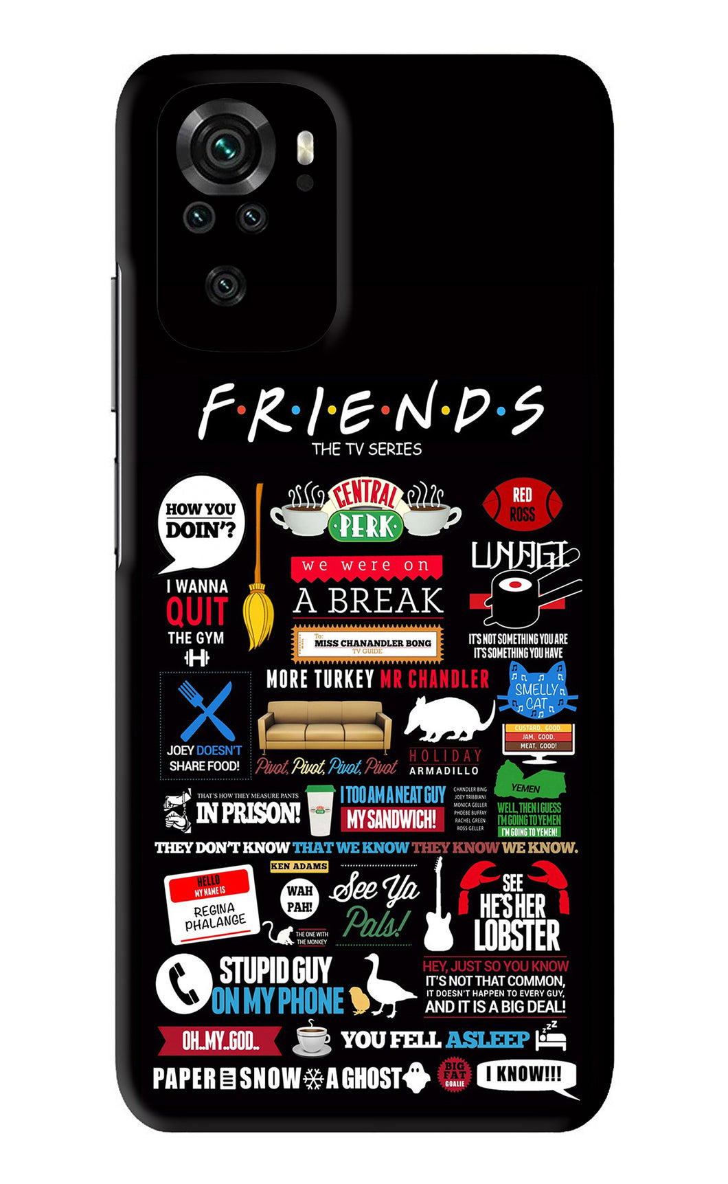 FRIENDS Xiaomi Redmi Note 10 Back Skin Wrap