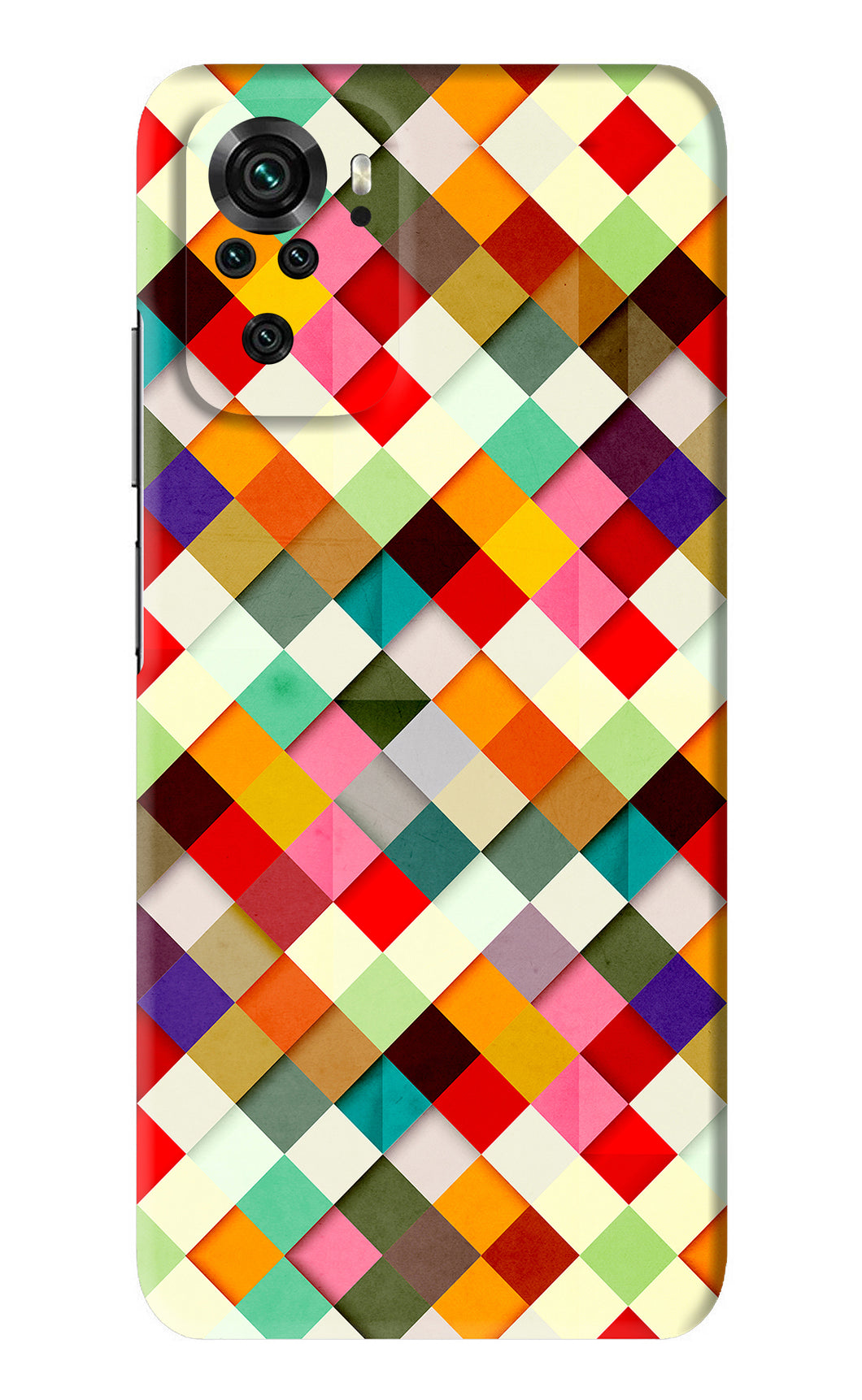 Geometric Abstract Colorful Xiaomi Redmi Note 10 Back Skin Wrap