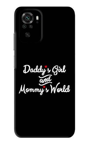 Daddy's Girl and Mommy's World Xiaomi Redmi Note 10 Back Skin Wrap