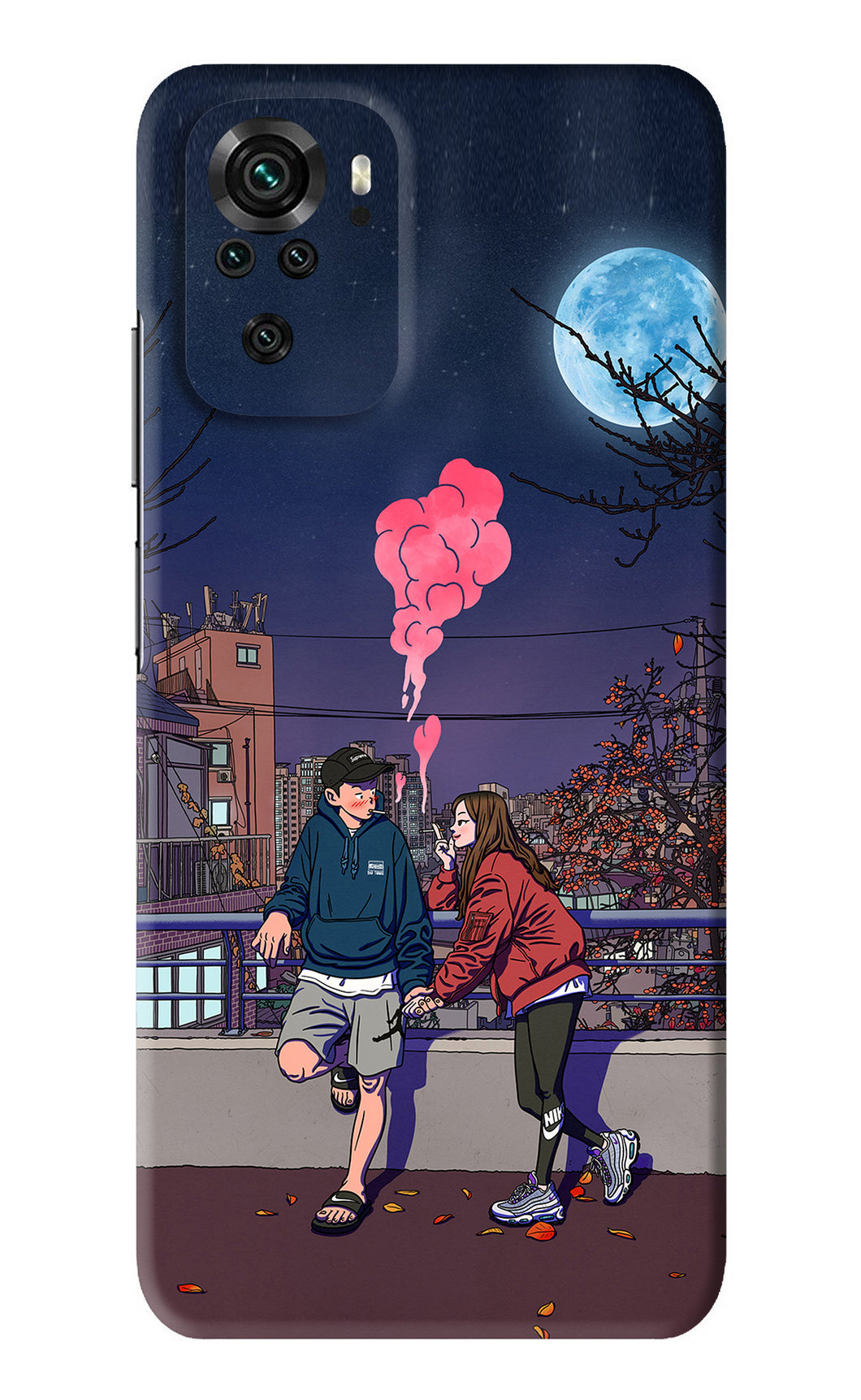 Chilling Couple Xiaomi Redmi Note 10 Back Skin Wrap