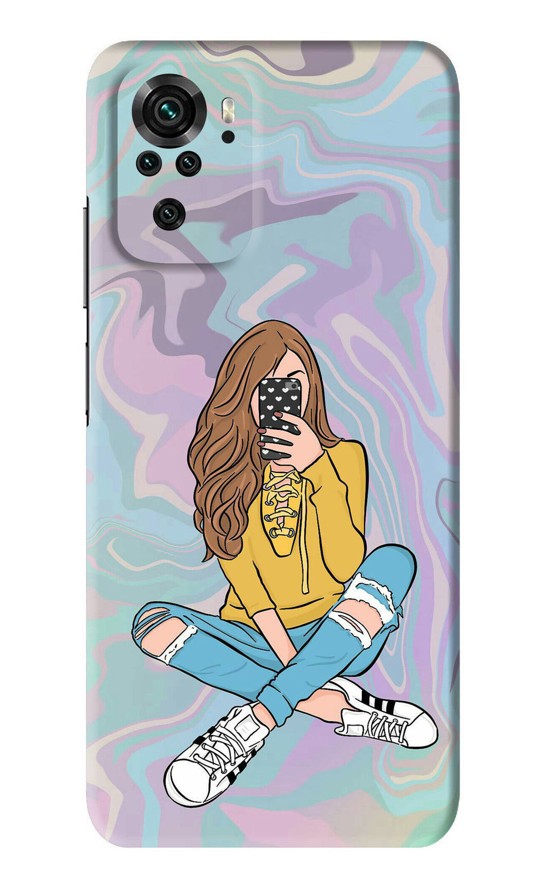 Selfie Girl Xiaomi Redmi Note 10 Back Skin Wrap