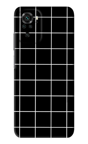 White Grid Xiaomi Redmi Note 10S Back Skin Wrap