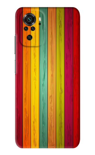 Multicolor Wooden Xiaomi Redmi Note 10S Back Skin Wrap