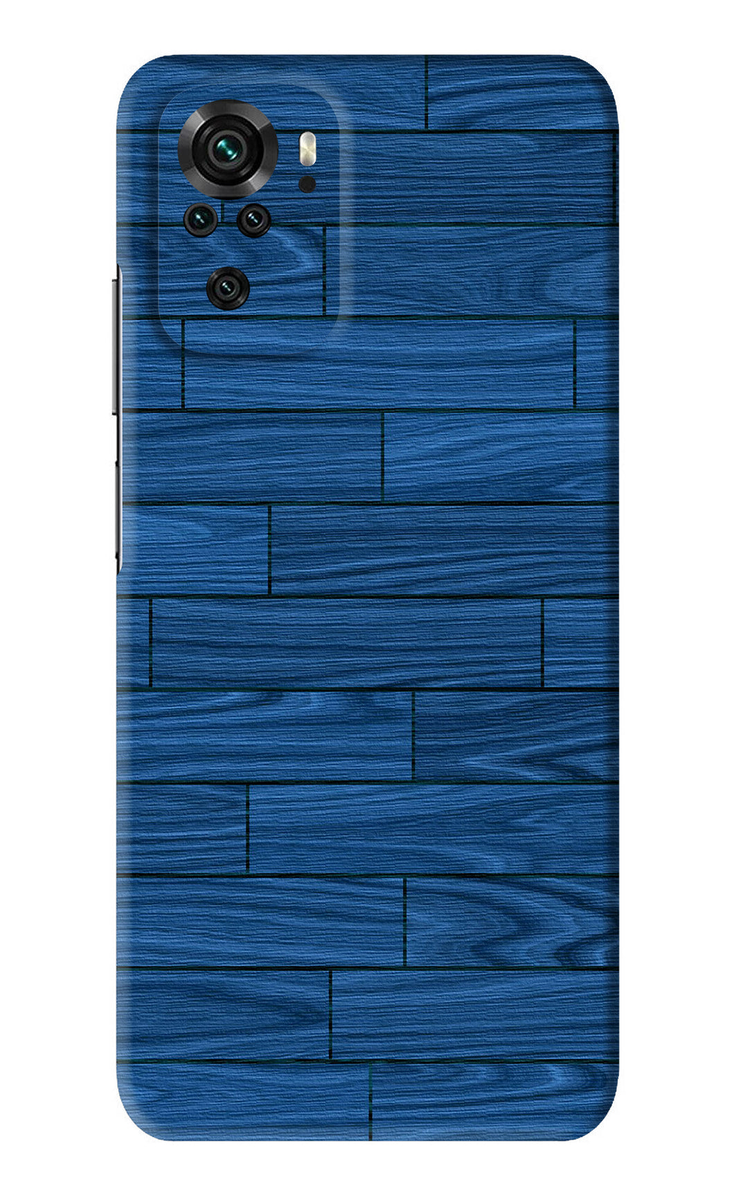 Blue Wooden Texture Xiaomi Redmi Note 10S Back Skin Wrap