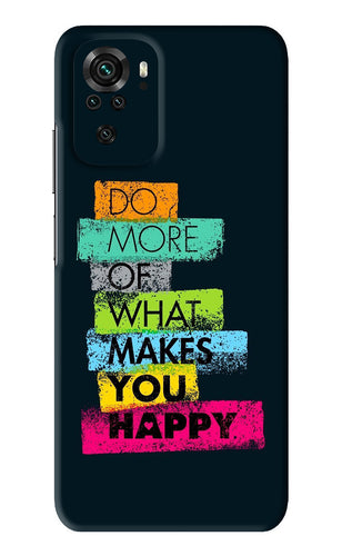 Do More Of What Makes You Happy Xiaomi Redmi Note 10S Back Skin Wrap