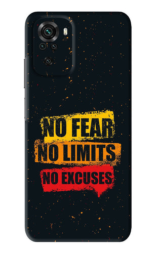 No Fear No Limits No Excuses Xiaomi Redmi Note 10S Back Skin Wrap