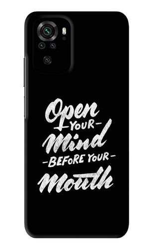 Open Your Mind Before Your Mouth Xiaomi Redmi Note 10S Back Skin Wrap