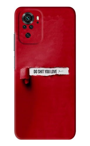 Do Shit You Love Xiaomi Redmi Note 10S Back Skin Wrap