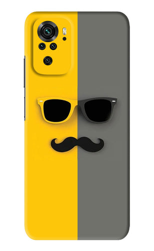 Sunglasses with Mustache Xiaomi Redmi Note 10S Back Skin Wrap