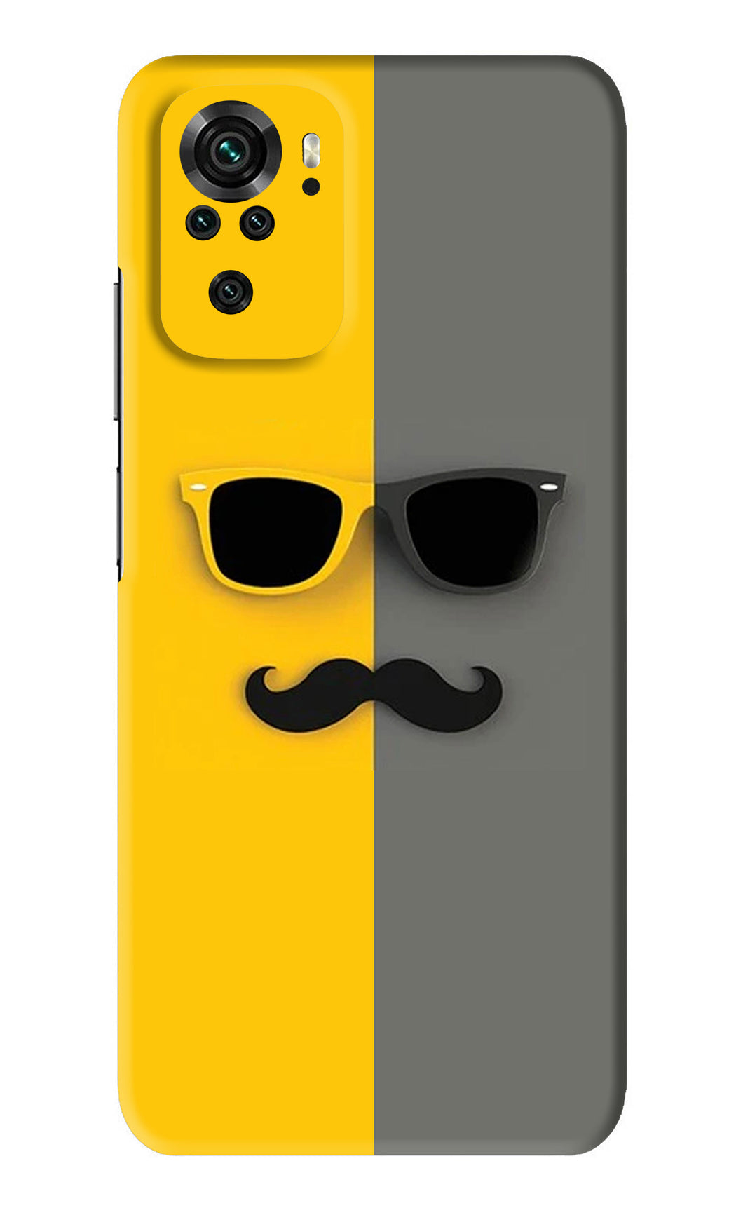 Sunglasses with Mustache Xiaomi Redmi Note 10S Back Skin Wrap