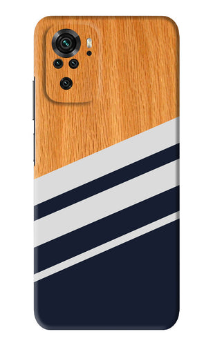 Black And White Wooden Xiaomi Redmi Note 10S Back Skin Wrap