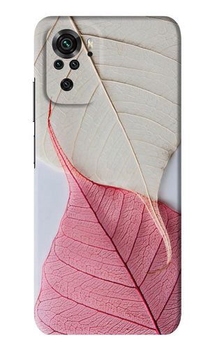 White Pink Leaf Xiaomi Redmi Note 10S Back Skin Wrap