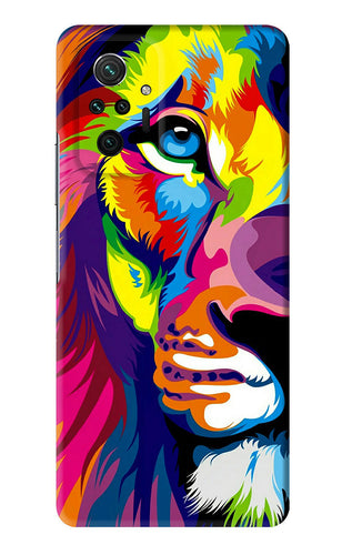 Lion Half Face Xiaomi Redmi Note 10 Pro Max Back Skin Wrap