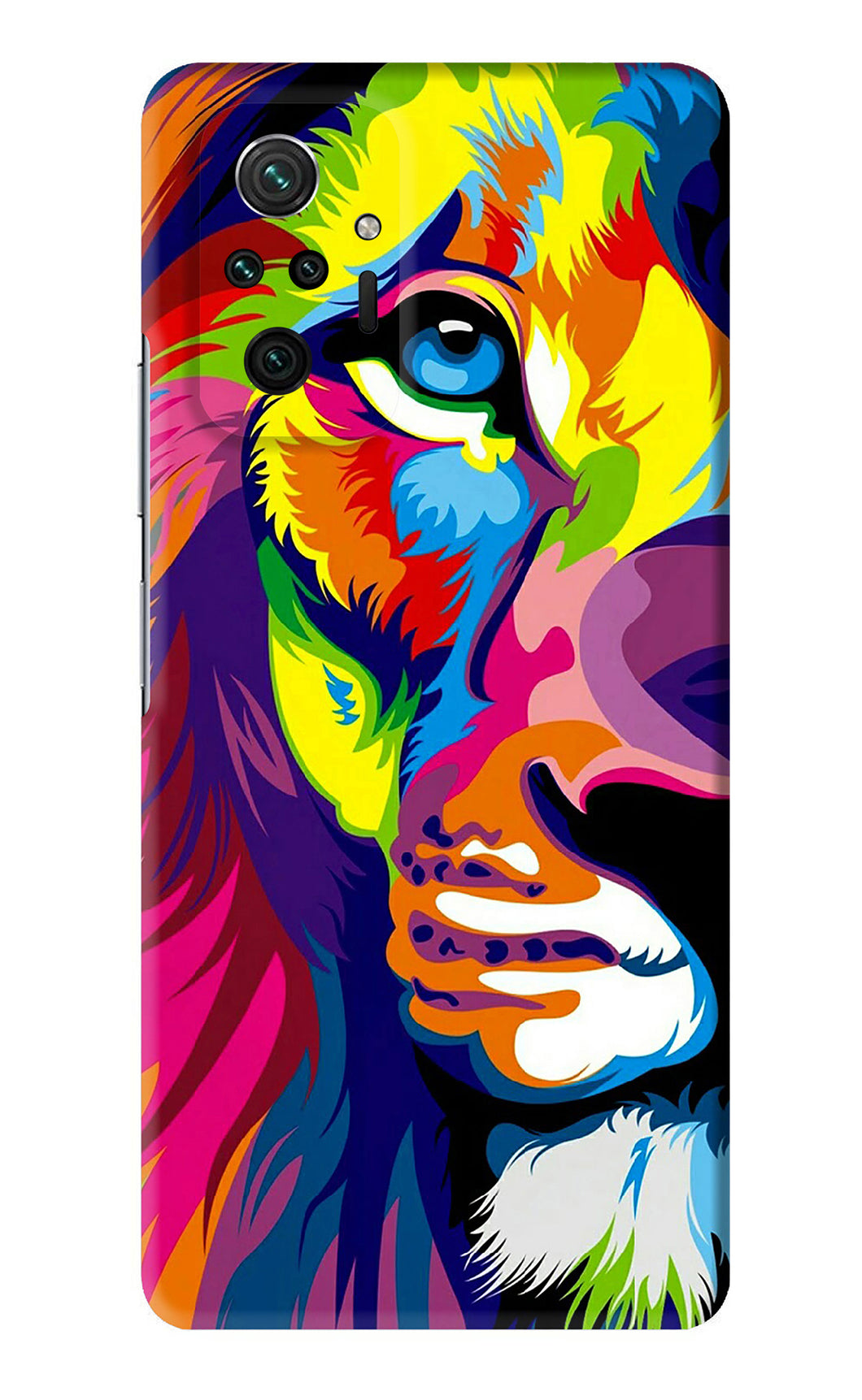 Lion Half Face Xiaomi Redmi Note 10 Pro Max Back Skin Wrap