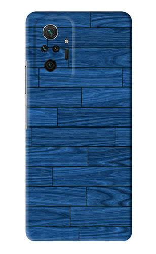Blue Wooden Texture Xiaomi Redmi Note 10 Pro Max Back Skin Wrap