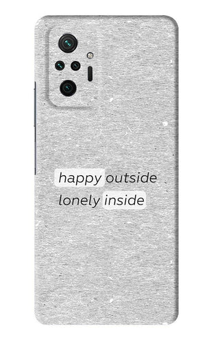 Happy Outside Lonely Inside Xiaomi Redmi Note 10 Pro Max Back Skin Wrap