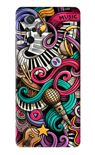 Music Abstract Xiaomi Redmi Note 10 Pro Max Back Skin Wrap