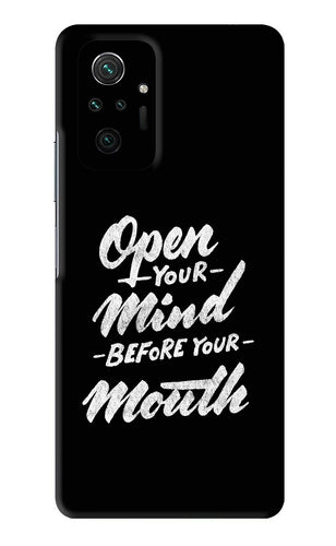 Open Your Mind Before Your Mouth Xiaomi Redmi Note 10 Pro Max Back Skin Wrap