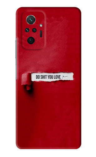 Do Shit You Love Xiaomi Redmi Note 10 Pro Max Back Skin Wrap