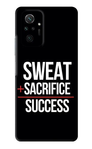 Sweat Sacrifice Success Xiaomi Redmi Note 10 Pro Max Back Skin Wrap