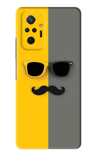 Sunglasses with Mustache Xiaomi Redmi Note 10 Pro Max Back Skin Wrap