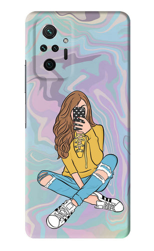 Selfie Girl Xiaomi Redmi Note 10 Pro Max Back Skin Wrap