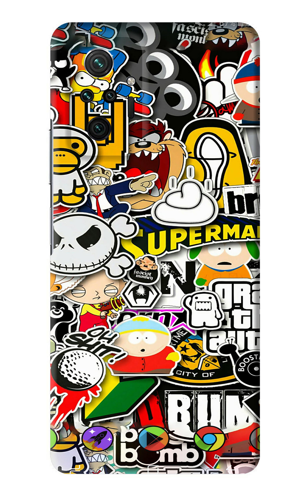 Sticker Bomb Xiaomi Redmi Note 10 Pro Max Back Skin Wrap