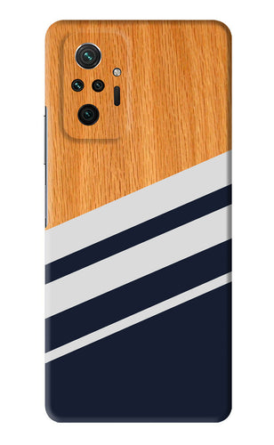 Black And White Wooden Xiaomi Redmi Note 10 Pro Max Back Skin Wrap