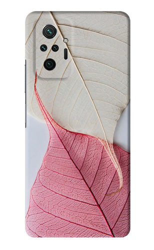 White Pink Leaf Xiaomi Redmi Note 10 Pro Max Back Skin Wrap