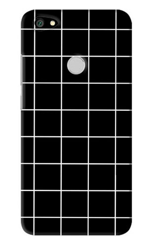White Grid Xiaomi Redmi Y1 Back Skin Wrap