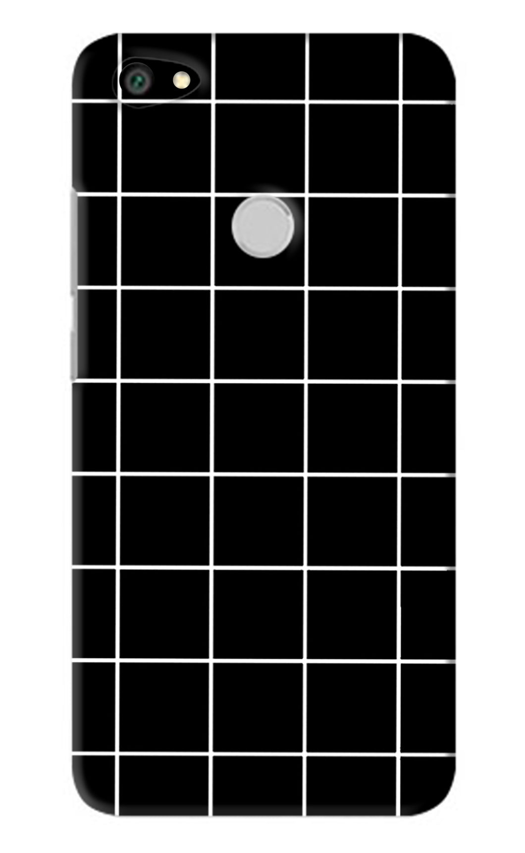 White Grid Xiaomi Redmi Y1 Back Skin Wrap