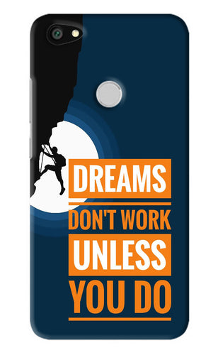 Dreams Don’T Work Unless You Do Xiaomi Redmi Y1 Back Skin Wrap