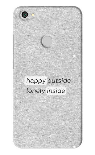 Happy Outside Lonely Inside Xiaomi Redmi Y1 Back Skin Wrap