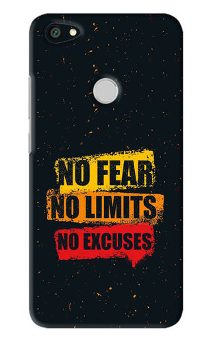 No Fear No Limits No Excuses Xiaomi Redmi Y1 Back Skin Wrap