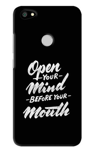 Open Your Mind Before Your Mouth Xiaomi Redmi Y1 Back Skin Wrap