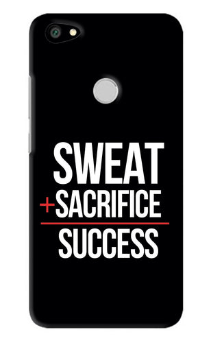 Sweat Sacrifice Success Xiaomi Redmi Y1 Back Skin Wrap