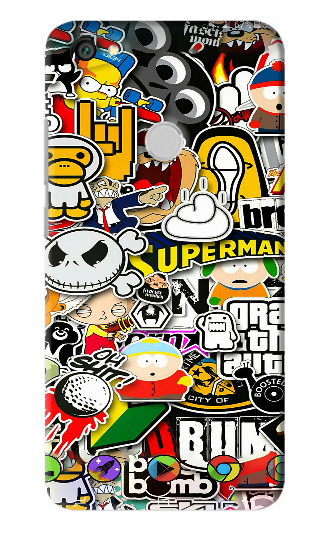 Sticker Bomb Xiaomi Redmi Y1 Back Skin Wrap