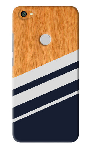 Black And White Wooden Xiaomi Redmi Y1 Back Skin Wrap