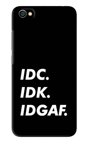 Idc Idk Idgaf Xiaomi Redmi Y1 Lite Back Skin Wrap