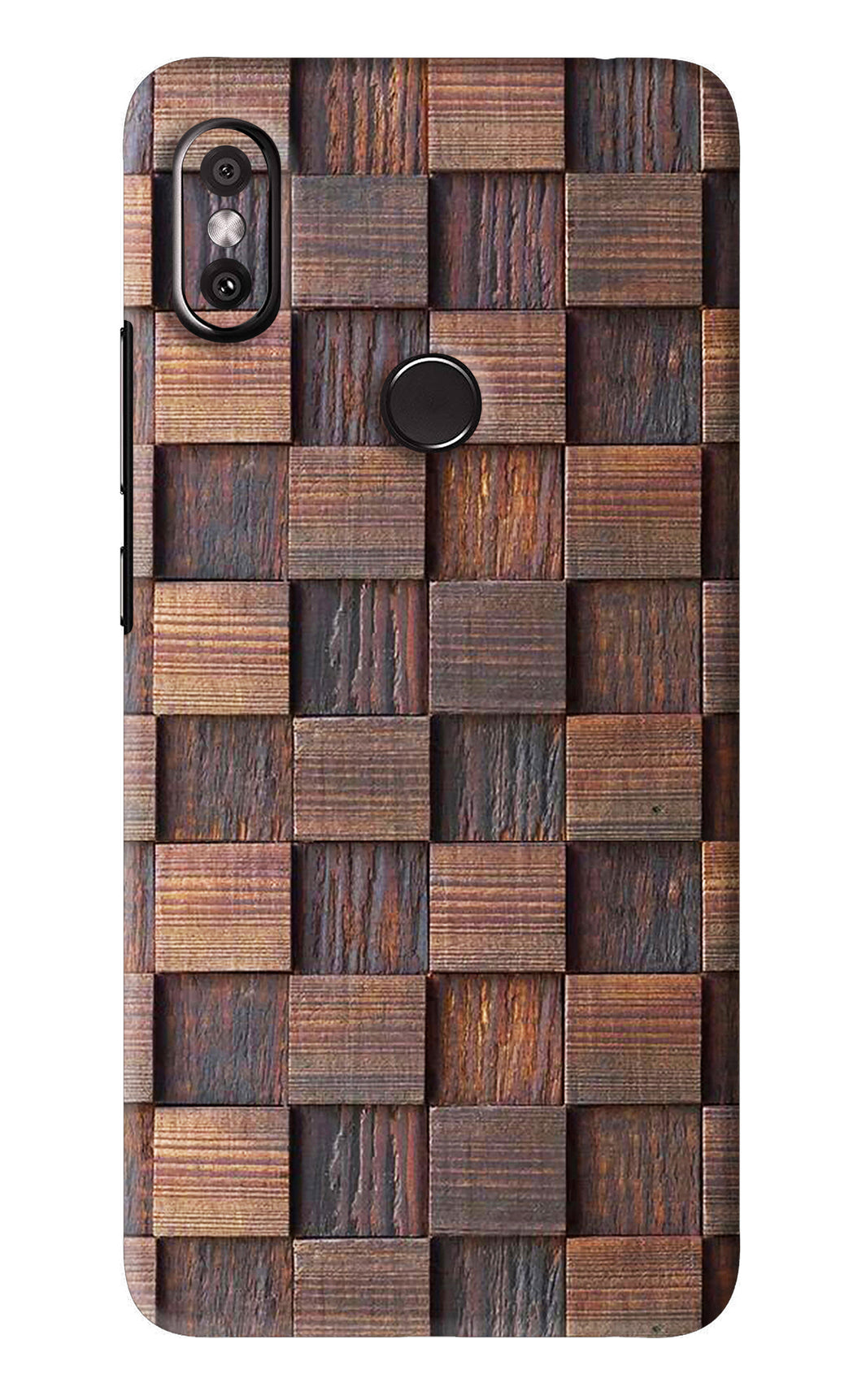 Wooden Cube Design Xiaomi Redmi Y2 Back Skin Wrap